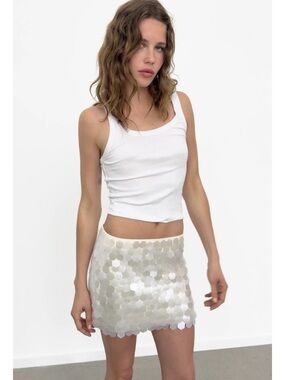 Zara SEQUIN MINI SKIRT